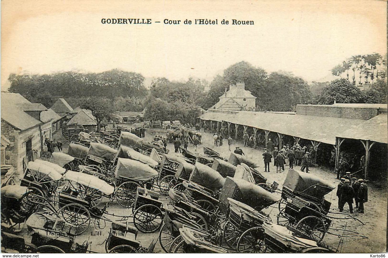 Goderville * Cour De L'hôtel De Rouen * Transport * Carrosse - Goderville