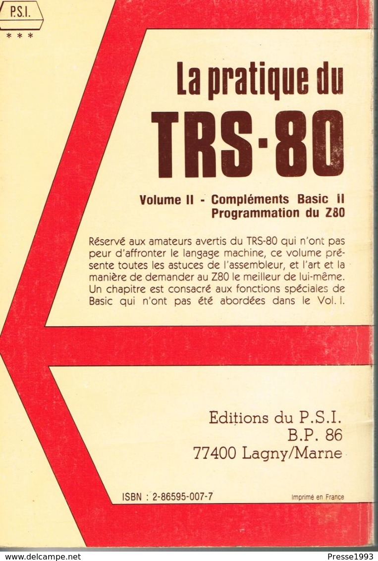 La Pratique Du TRS-80 - Complément Basic II - Programmation Du Z80 - Tandy RadioShack - Informatik