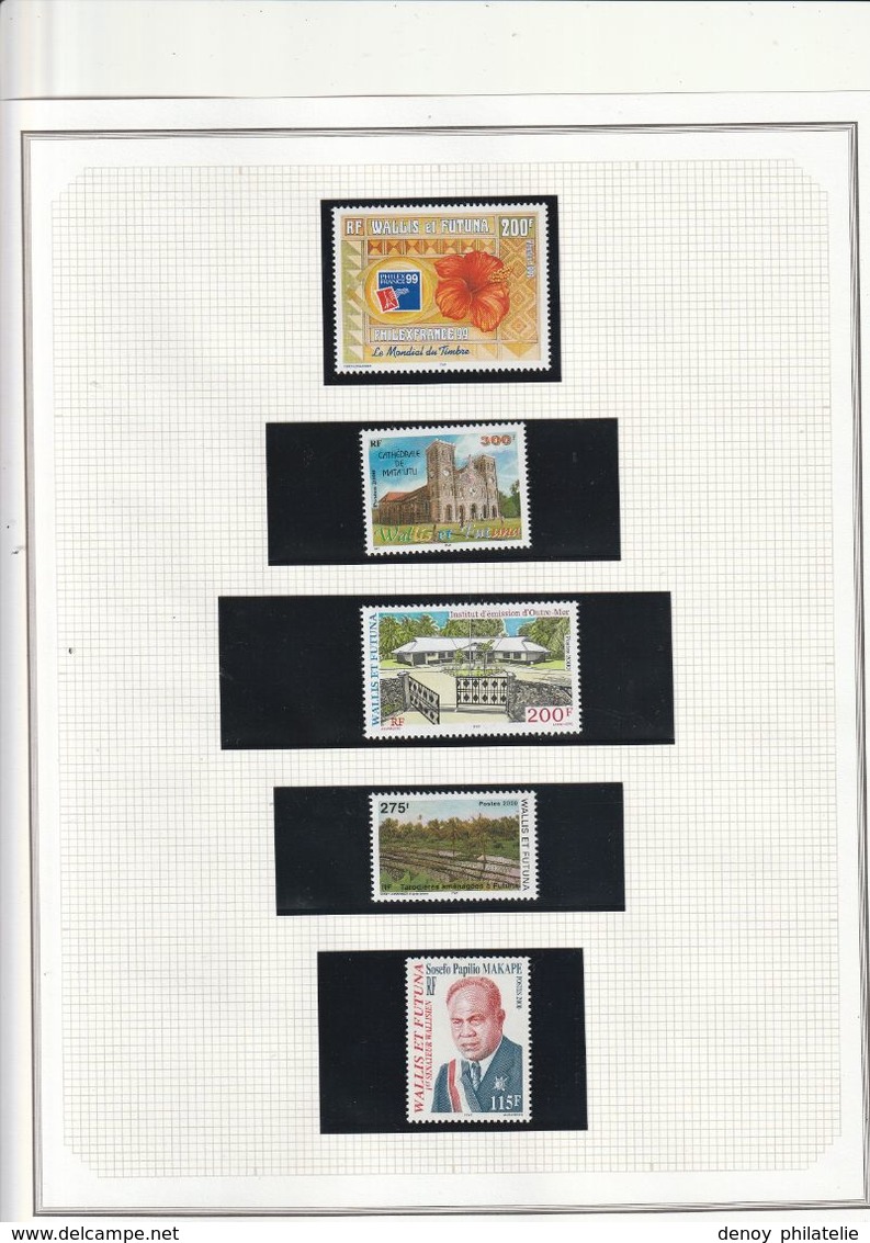 Coilection Wallis Et Futuna 1999 A 2005 Sur Feuille Album Ceres Faciale 29622 Soit 248 Euro Net 200 - Collections, Lots & Series