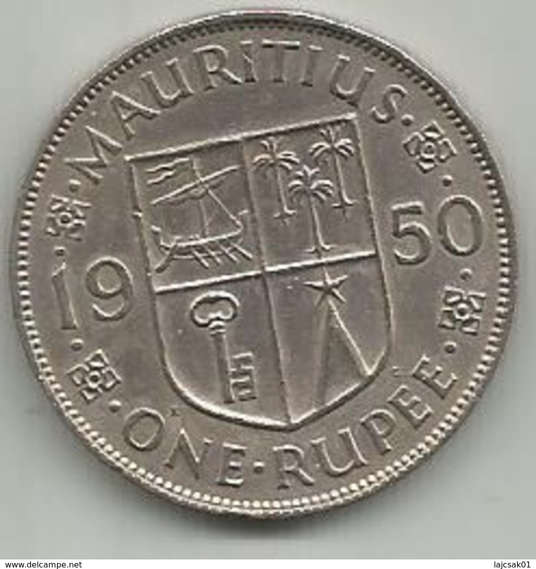 Mauritius 1 Rupee 1950. KM#29.1 - Mauritius