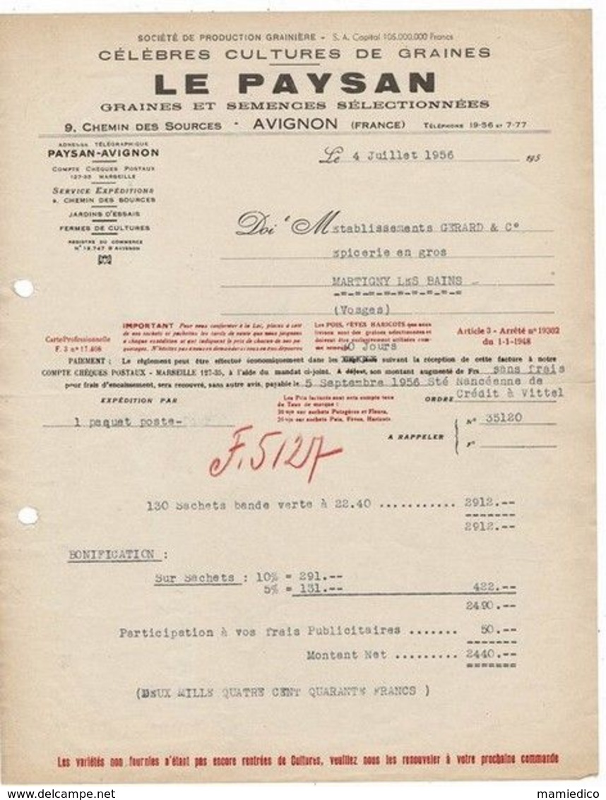 AGRICULTURE 52 Scans De Documents Très Divers ( Factures, Pubs, CP, Autocollants, Enveloppes....) A Voir. - Zonder Classificatie