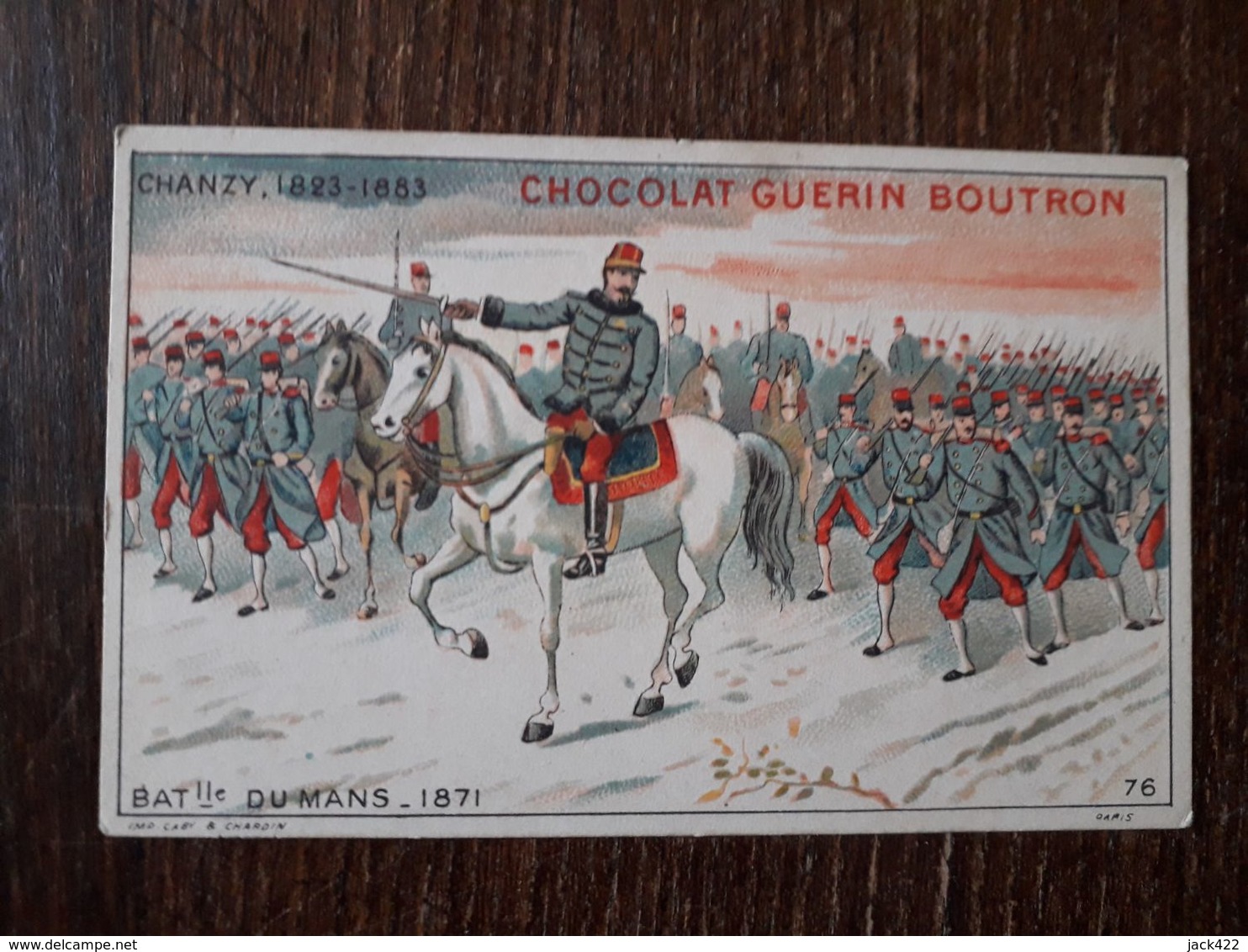 L25/268 CHROMO CHOCOLAT GUERIN BOUTRON - CHANZY. BATAILLE DU MANS 1871 - Guérin-Boutron