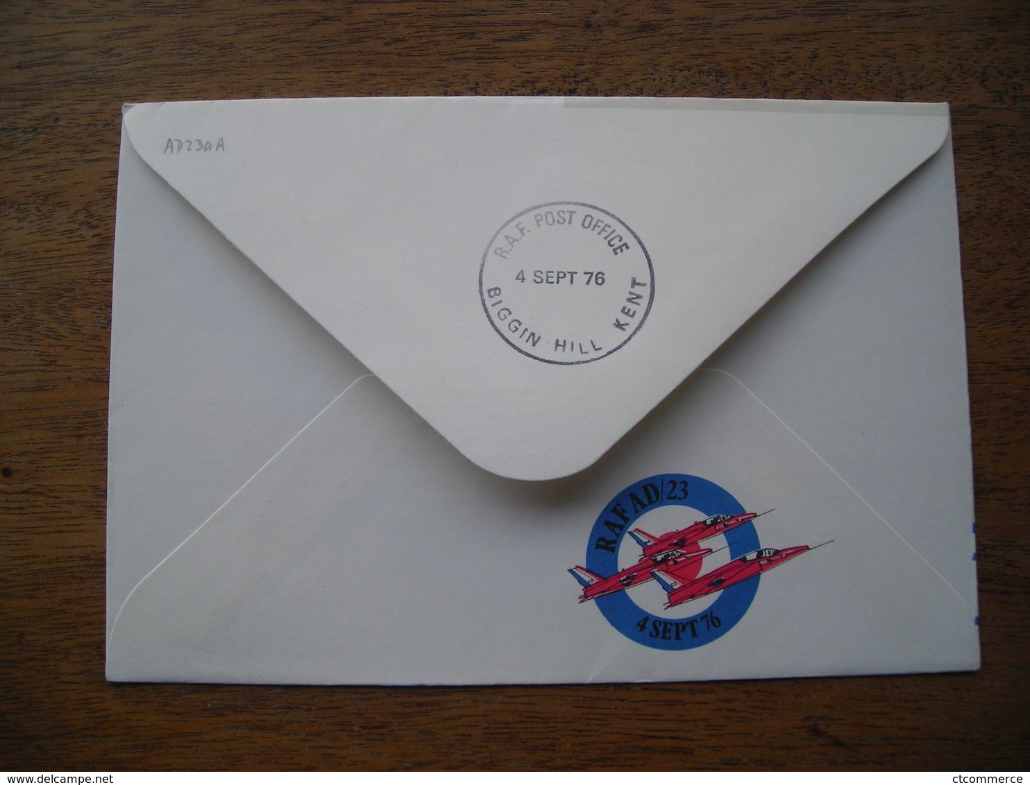 1976 La Patrouille De France Magisters, Flown Cover, Bataille D'Angleterre 36e - Postmark Collection