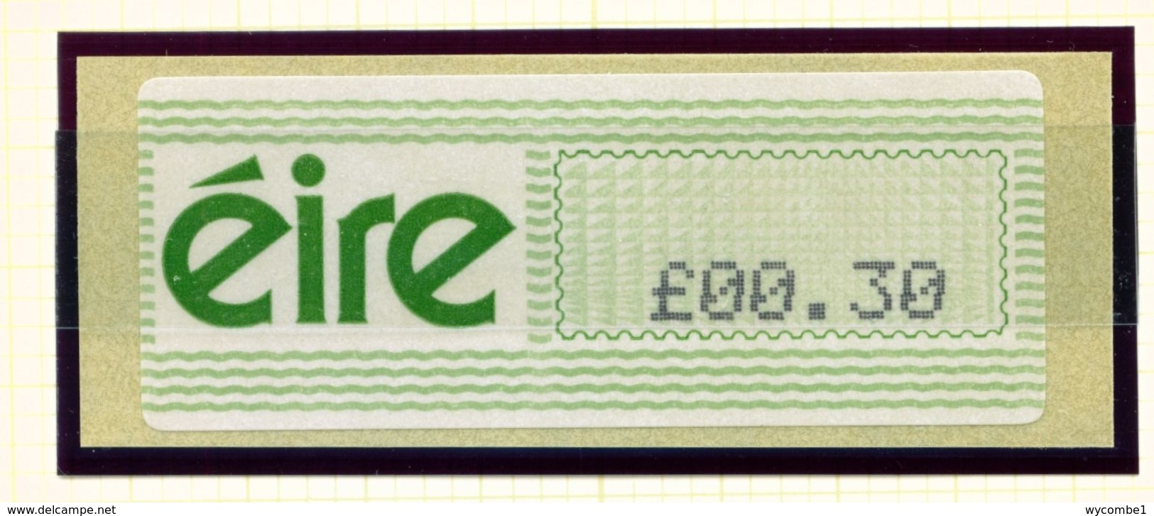 IRELAND  -  1990-1 Amiel Pitney Bowes Label 30p Unmounted/Never Hinged Mint - Franking Labels