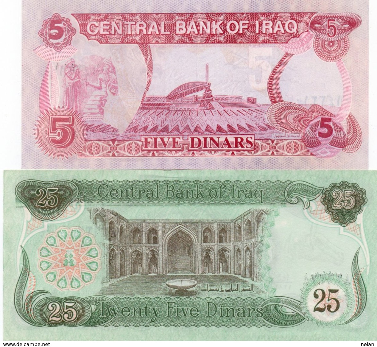 LOTTO IRAQ 5 /25 DINARS UNC - Lots & Kiloware - Banknotes