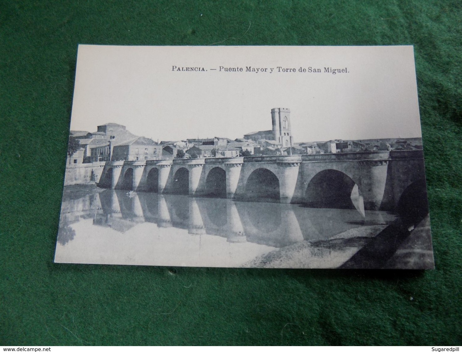 VINTAGE SPAIN: PALENCIA Puente Mayor B&w Saus - Palencia