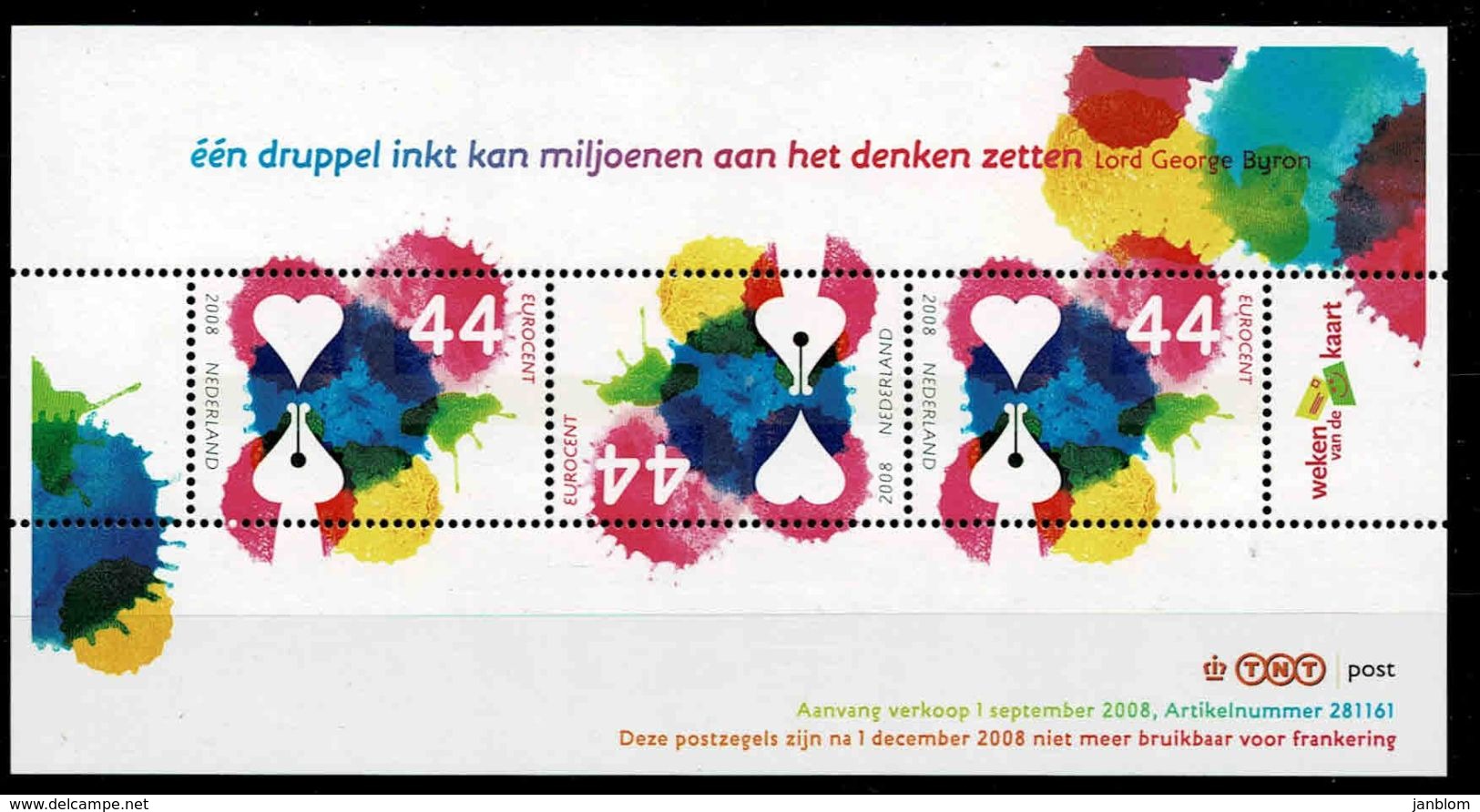 2008 Blok Weken Van De Kaart   MNH - Unused Stamps