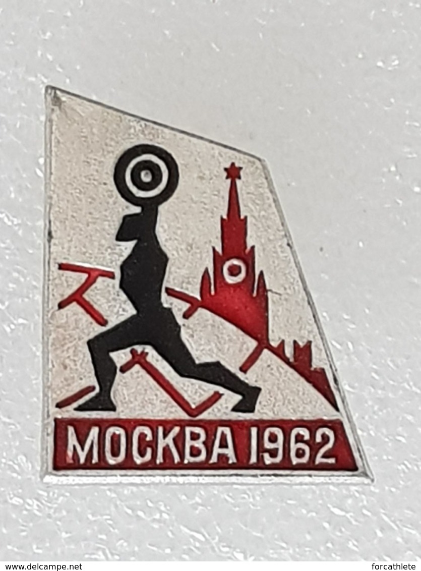 Broche Compétition Moscou 1962 - Brooch Competition Moscow 1962 - Haltérophilie - Weightlifting - Gewichtheben - Gewichtheben