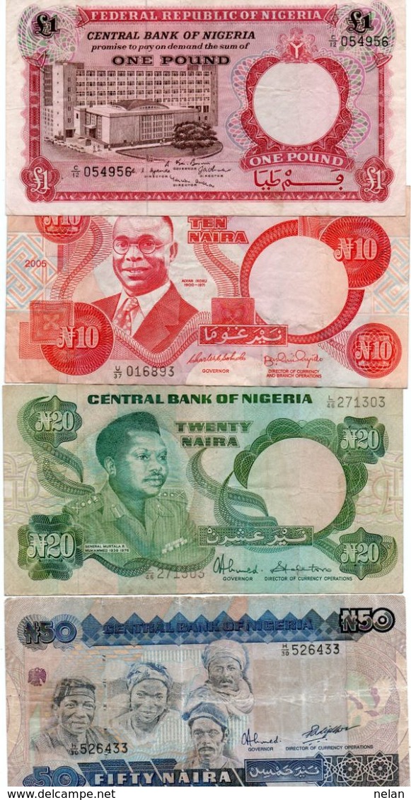 LOTTO NIGERIA-CIRC. - Mezclas - Billetes