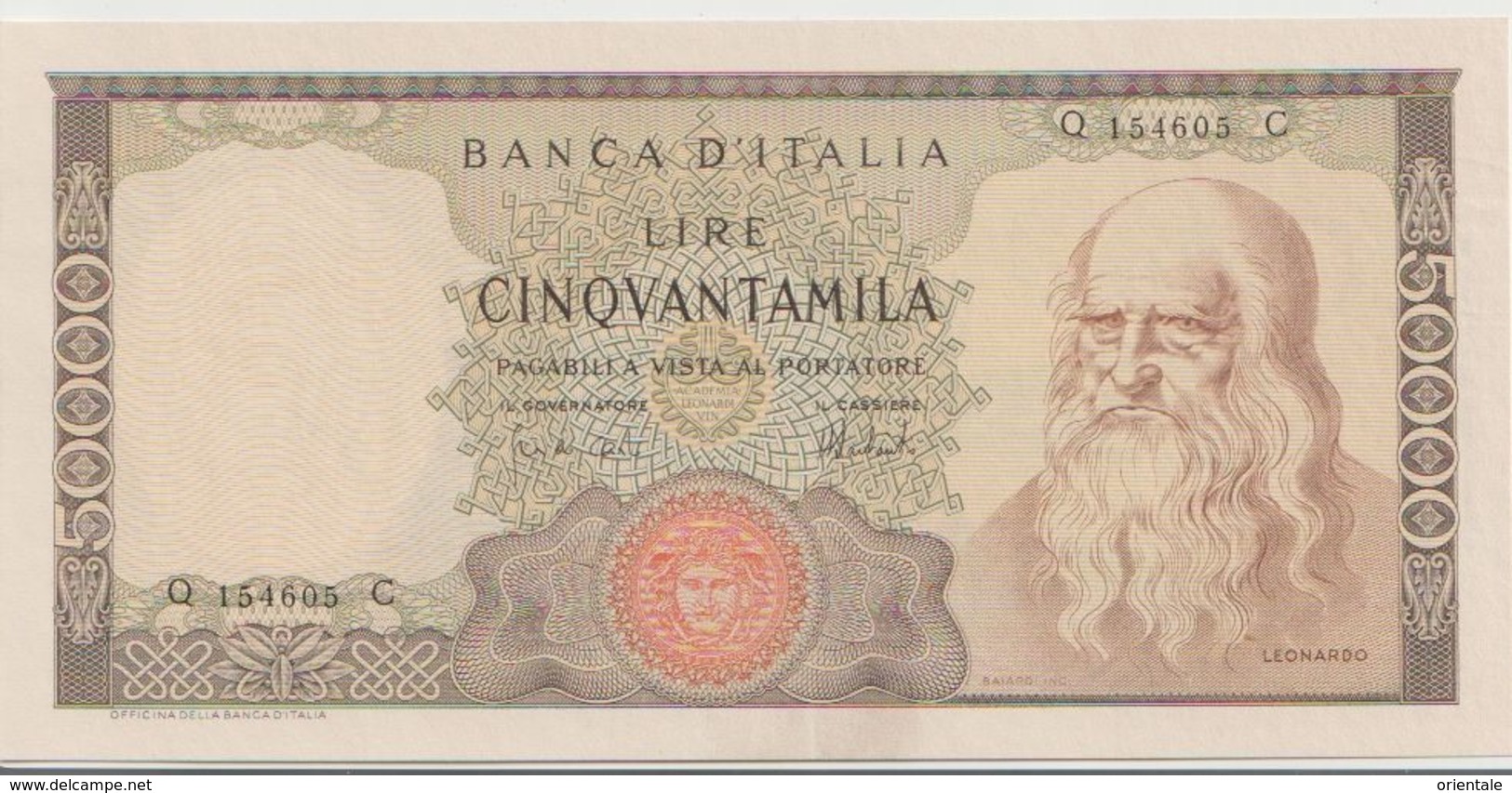 ITALY  P. 99c 50000 1972 UNC - 50000 Lire