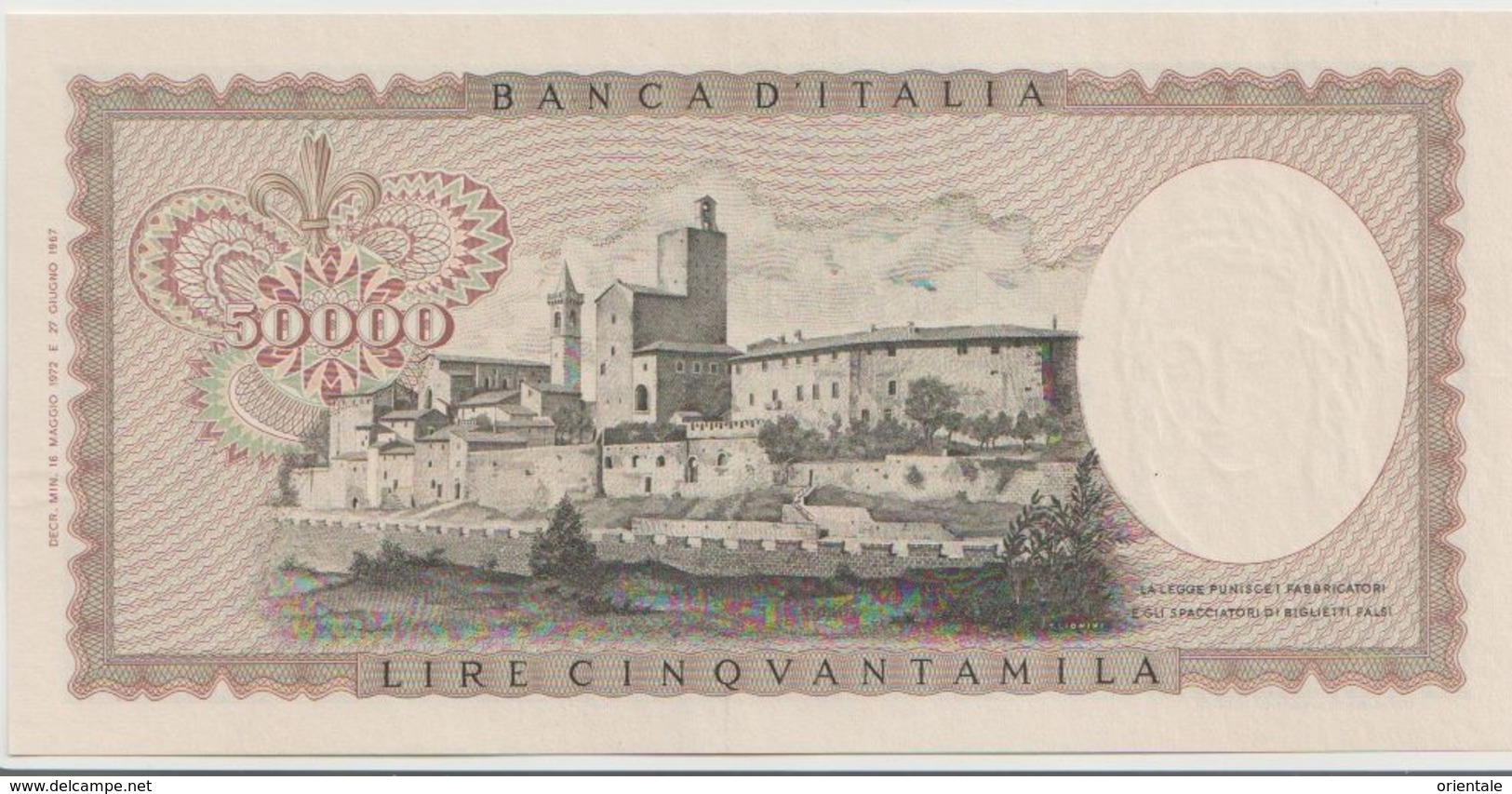 ITALY  P. 99c 50000 1972 UNC - 50000 Lire
