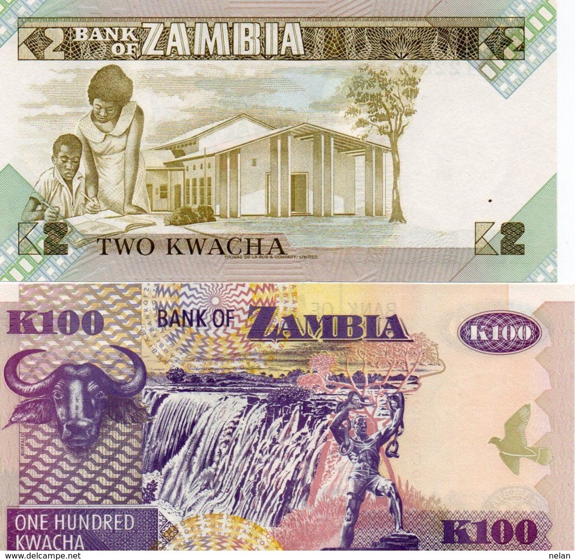 LOTTO ZAMBIA 2 /100 KWACHA UNC - Vrac - Billets