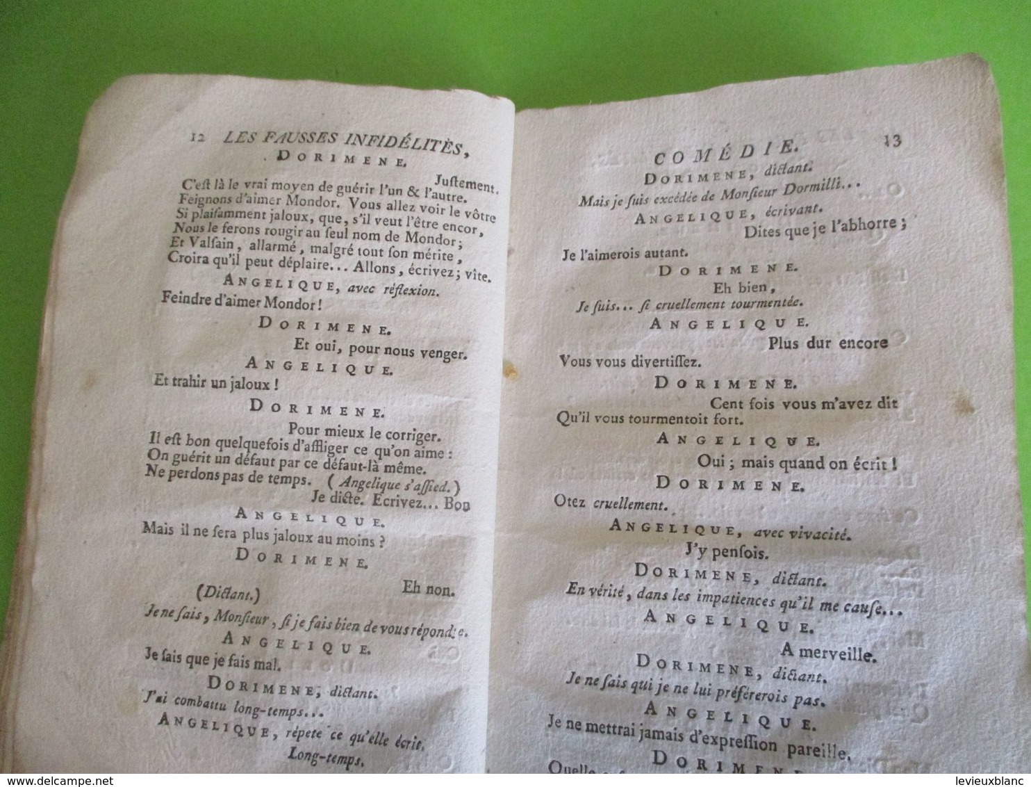 Fascicule théâtre ancien/Comédie en 1 acte et en vers/"Les fausses Infidélités"/BARTHE/ 1786  FAT33