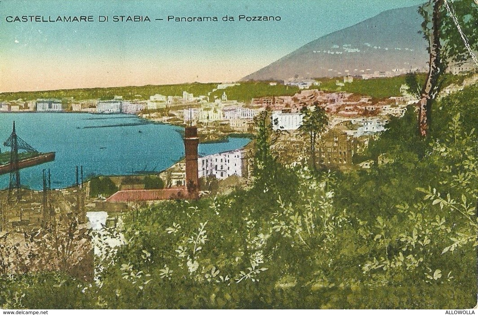 8378" CASTELLAMARE DI STABIA-PANORAMA DA POZZANO-CARTOLINA POSTALE ORIGINALE NON SPEDITA - Castellammare Di Stabia