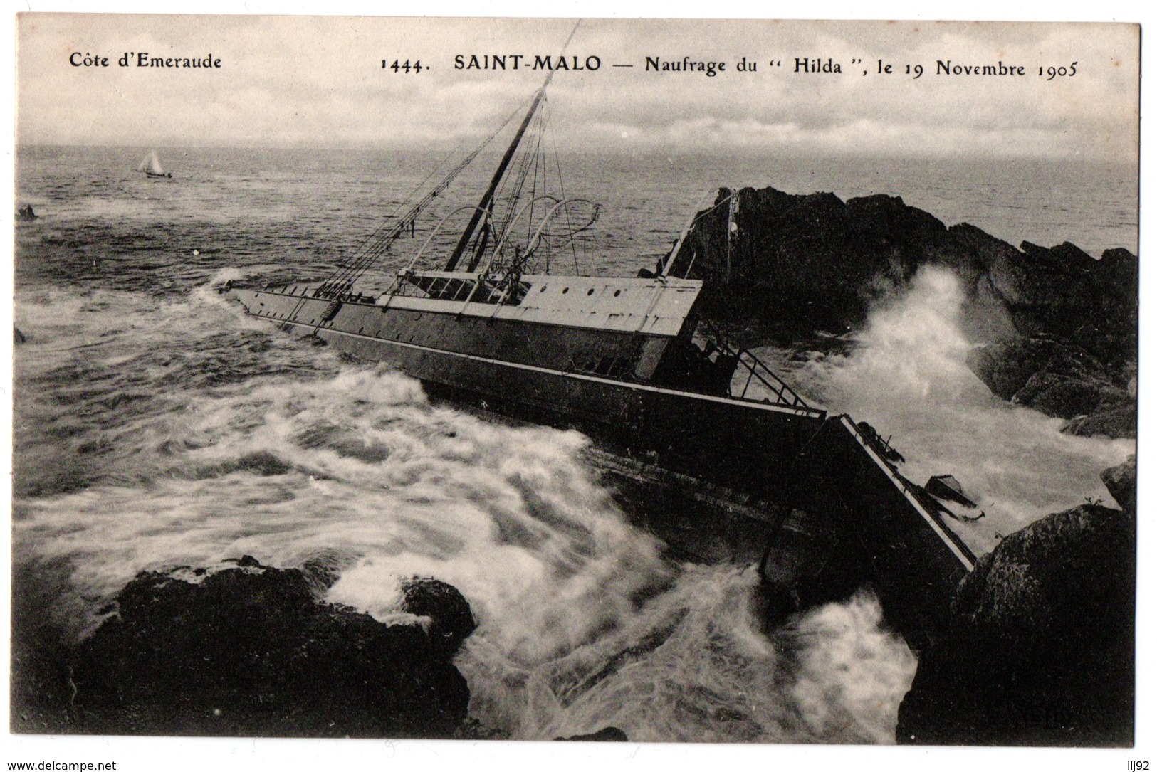 CPA 35 - SAINT-MALO (Ille Et Vilaine) - 1444. Naufrage Du "Hilda", Novembre 1905 - Saint Malo