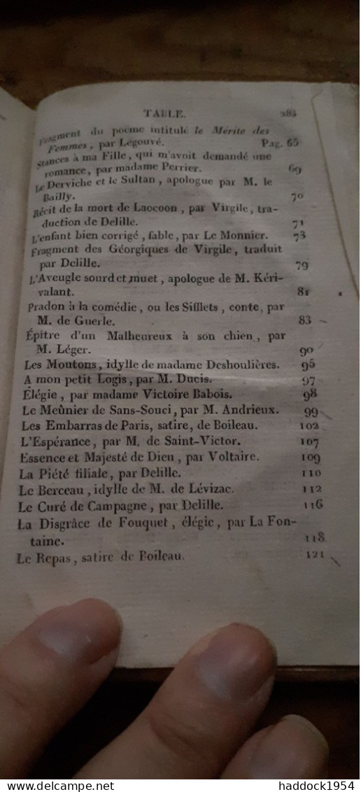 La Nouvelle Abeille Du Parnasse Ou Choix De Morceaux Tirés De Nos Meilleurs Poëtes Le Prieur 1822 - Autores Franceses