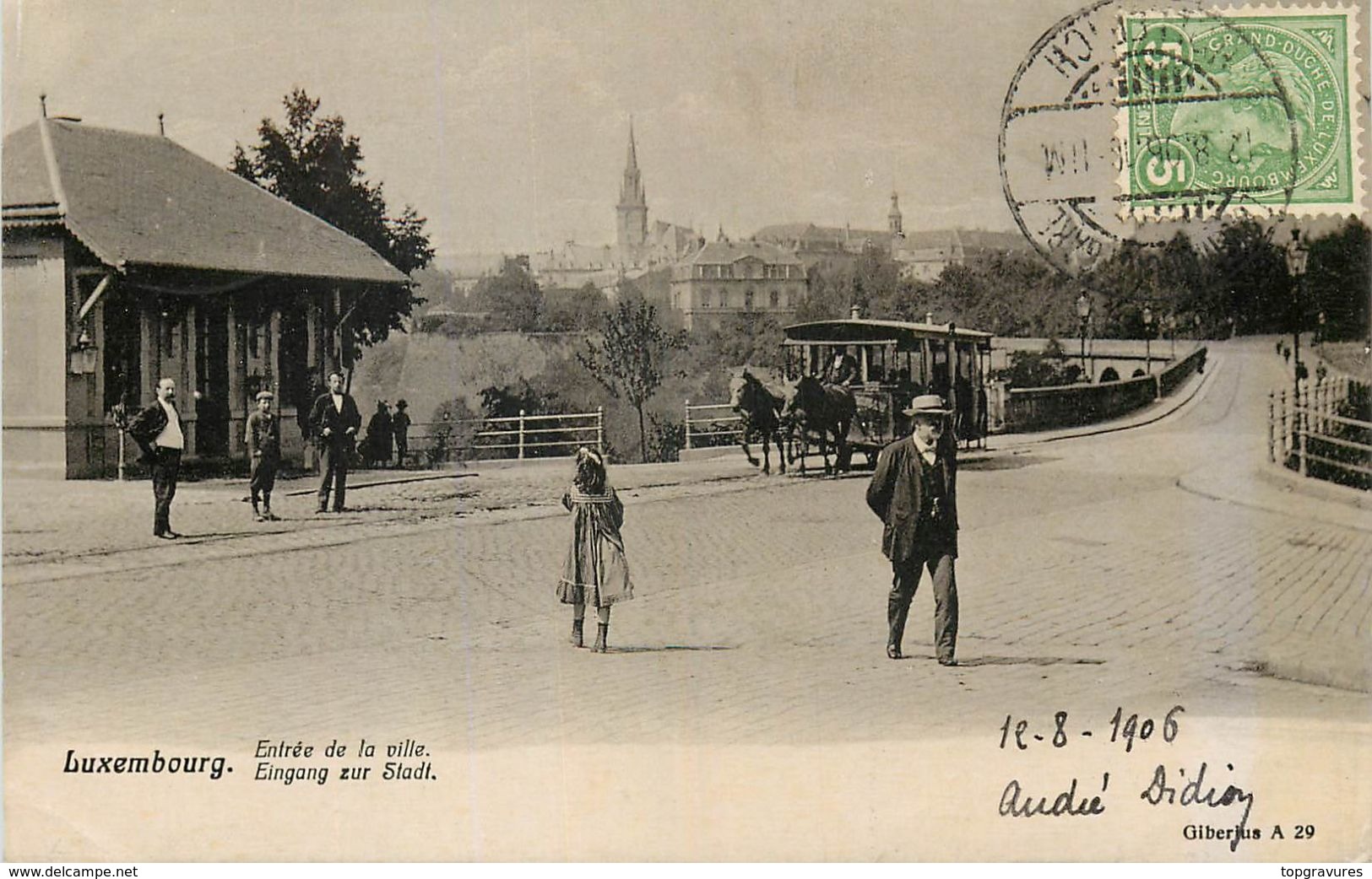 CPA Luxembourg Entrée De La Ville Et Le Tramway - Luxembourg - Ville