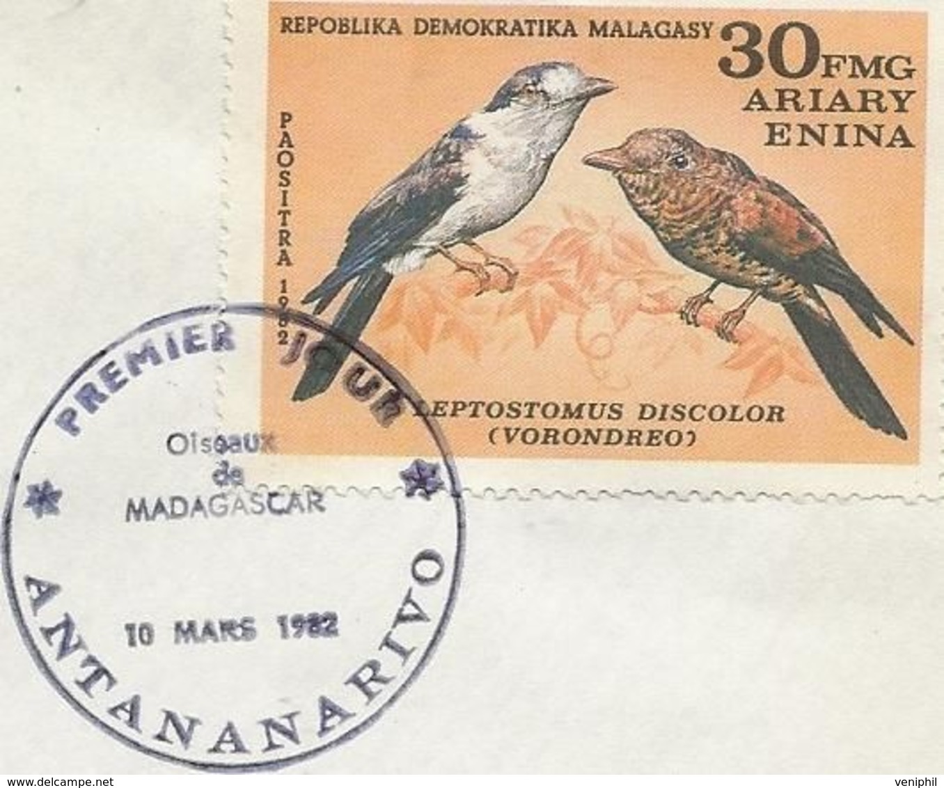 MADAGASCAR - SERIE OISEAUX N° 663 A 665  SUR 3 FDC - ANNEE 1982 - Madagascar (1960-...)