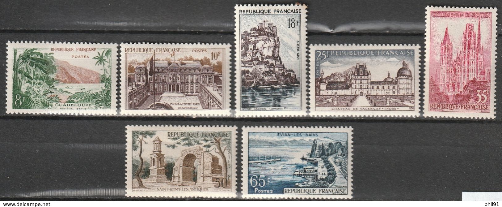 FRANCE    Série Touristique    N° Y&T  1125 à 1131  * - Unused Stamps