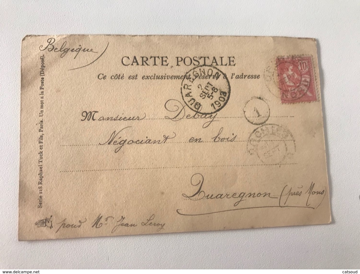 Carte Postale Ancienne (1903) "D'où Vient-il Celui-là?" - Chiens