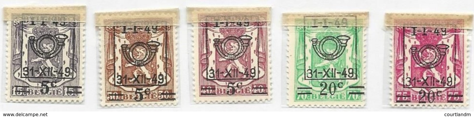 BELGIUM - COAT OF ARMS - Unused Stamps