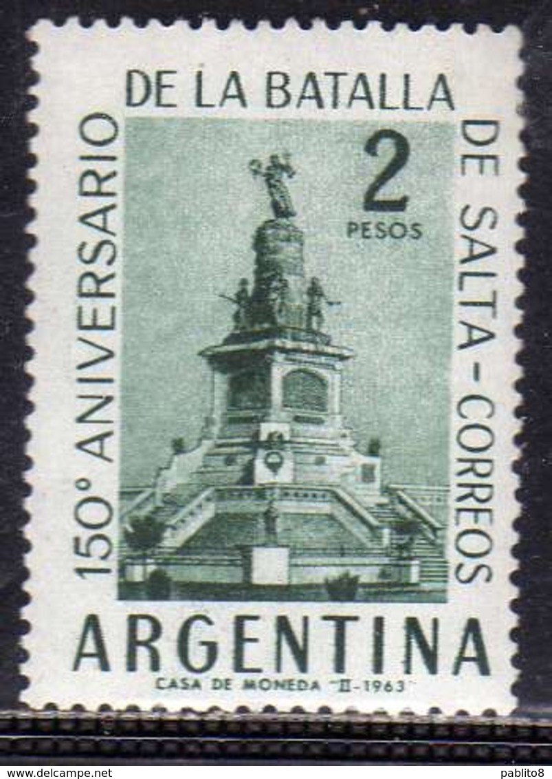 ARGENTINA 1962 BATTLE OF SALTA BATALLA BATTAGLIA WAR INDEPENDENCE PESOS 2p USATO USED OBLITERE' - Usati