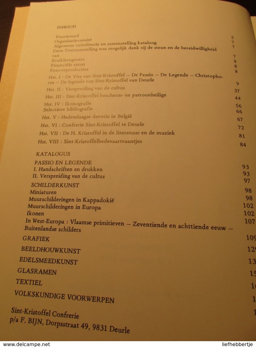 Sint-Kristoffel  Vita Cultus Ikonografie  -  H. Christophorus Christusdrager -  1984 - Door J. Dhondt-Dhaenens - Godsdienst & Esoterisme