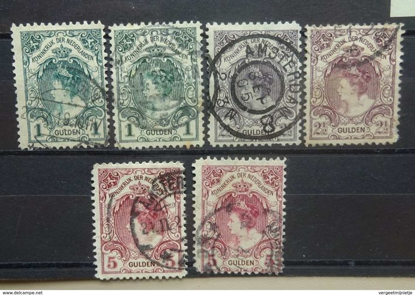 NEDERLAND  1899   2 X  Nr. 77 / 2 X Nr. 78 En 2 X Nr. 79   Gestempeld      CW 25,00 - NVPH 2017 - Used Stamps