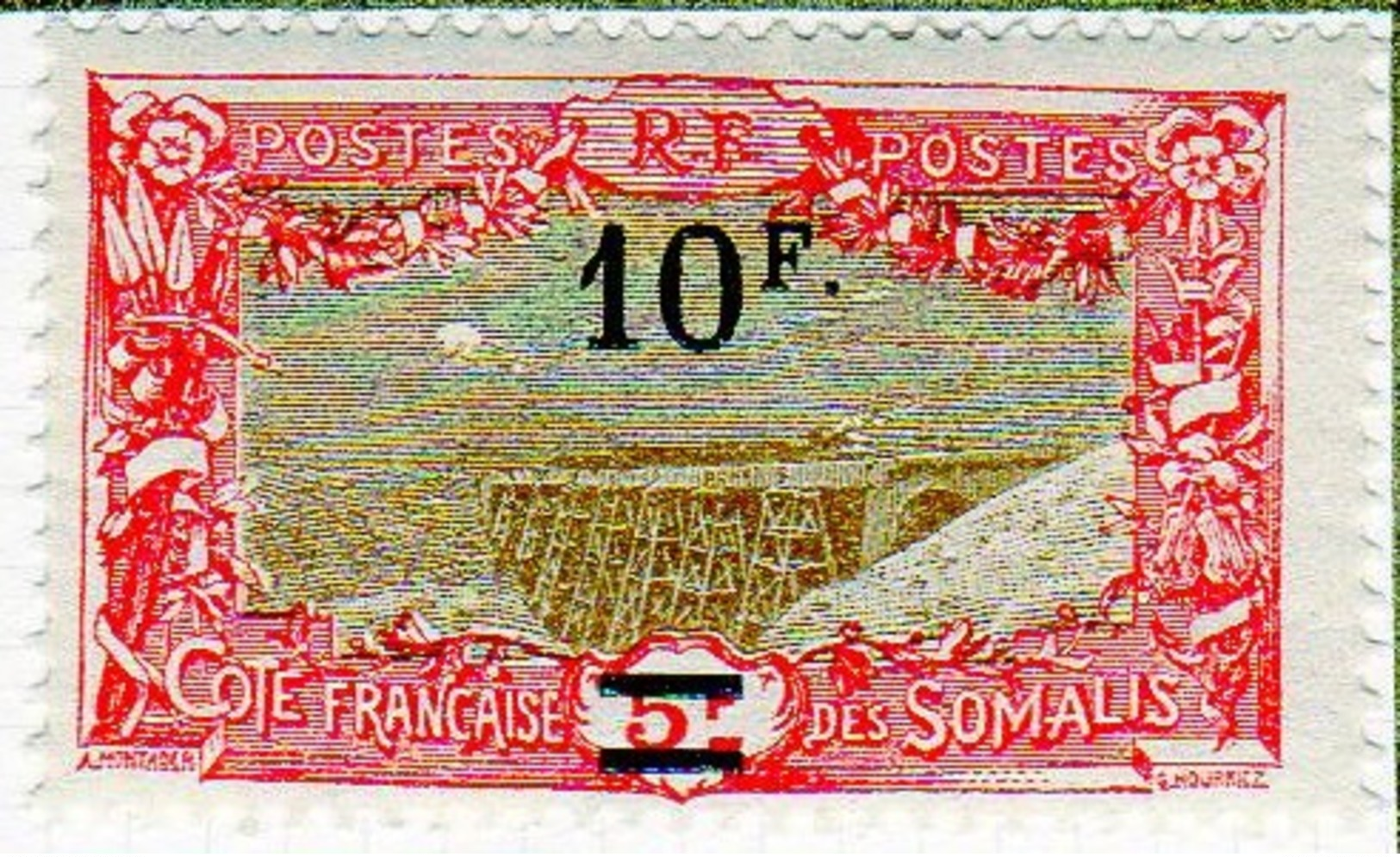 Cote Des Somalis 1924-27 Surcharges YT 120 - Ungebraucht