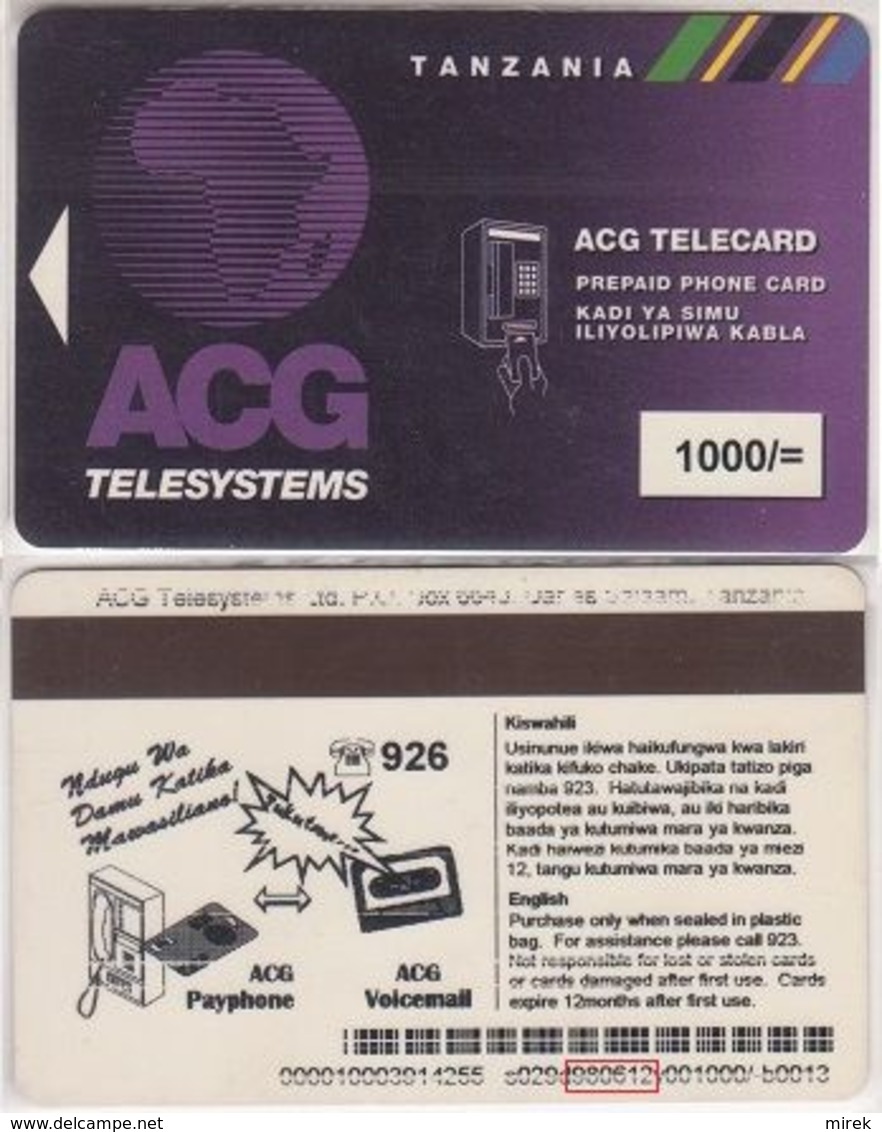 372/ Tanzania; P16. AGC Logo, 1000/=, Made 12.06.98 - Tanzanie