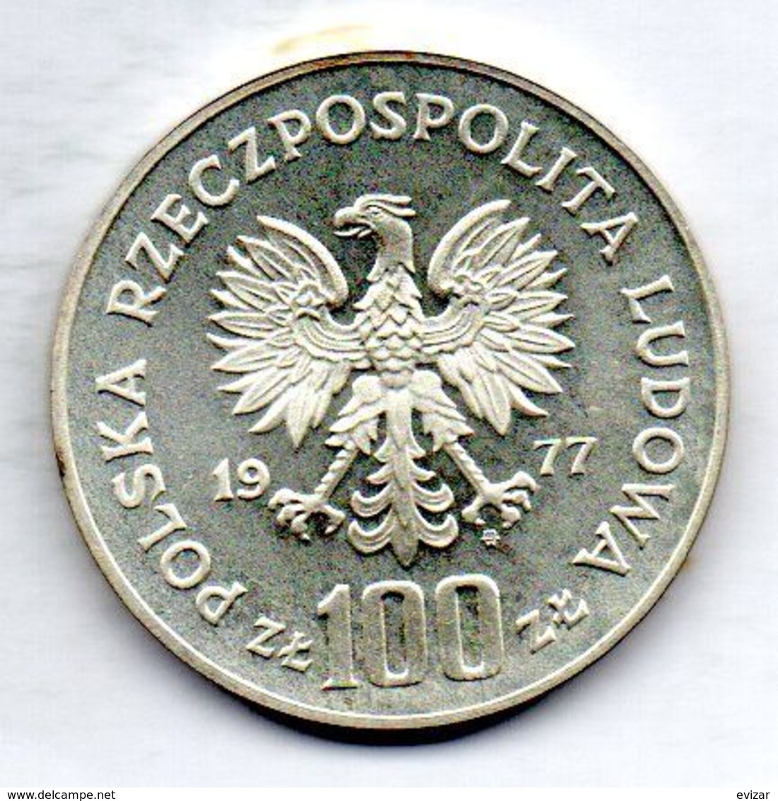 POLAND, 100 Zlotych, Silver, Year 1977, KM #Y89 - Pologne