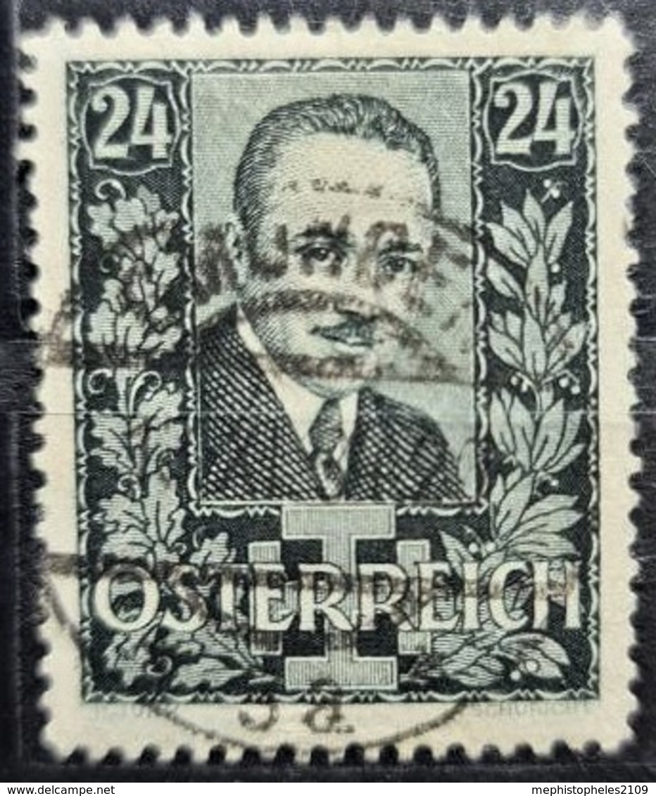 AUSTRIA 1934/35 - Canceled - ANK 589 - 24g - Dollfuss Trauermarke - Used Stamps