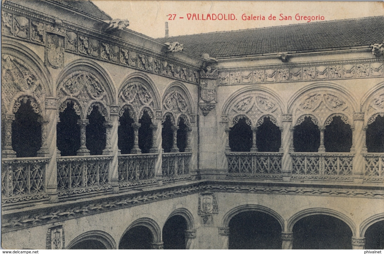 1916 VALLADOLID , T.P. CIRCULADA , GALERIA DE SAN GREGORIO - Valladolid