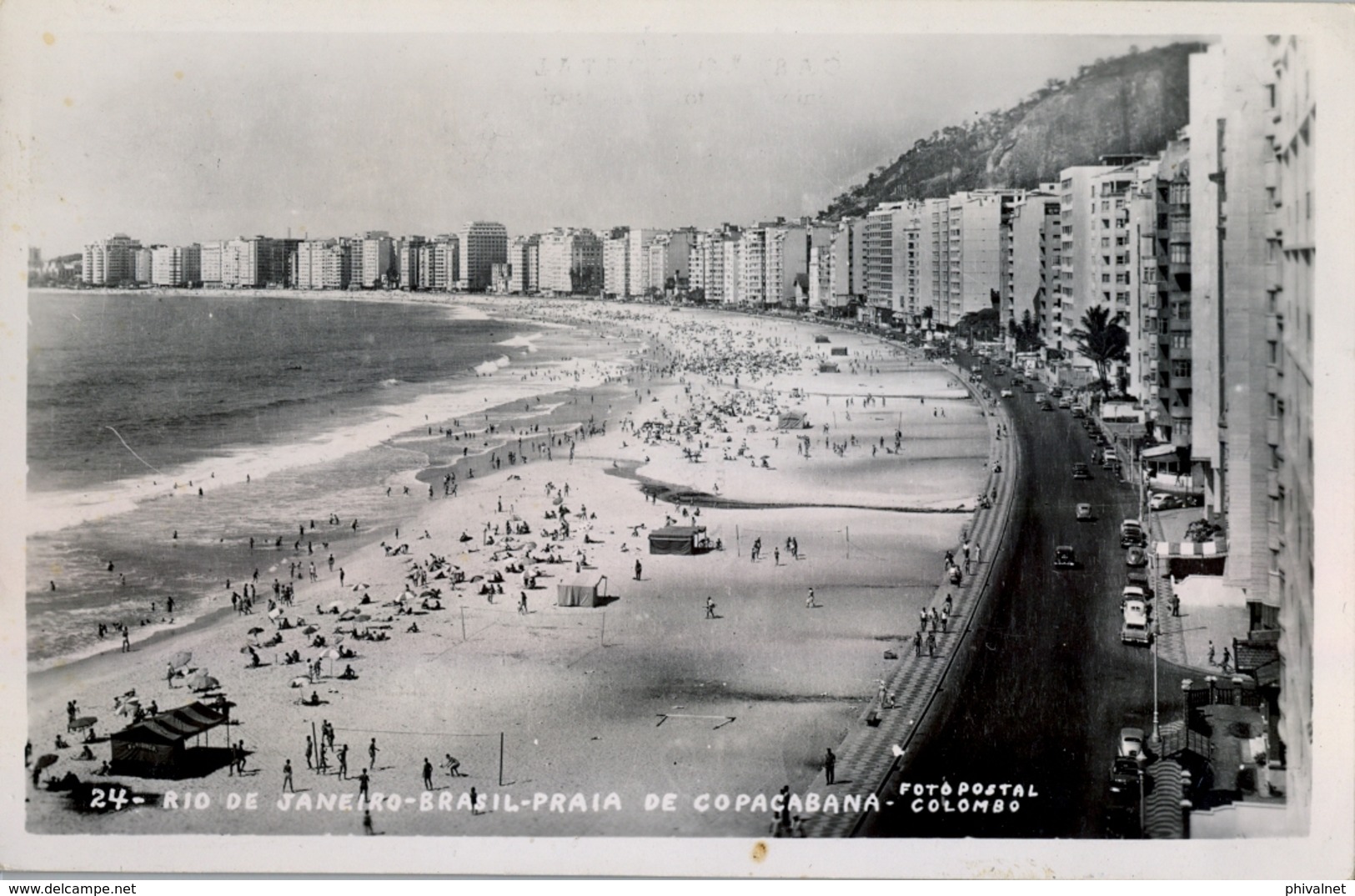 1960 , BRASIL - COPACABANA , T.P. CIRCULADA , RIO DE JANEIRO - PRAIA DE COPACABANA - Copacabana