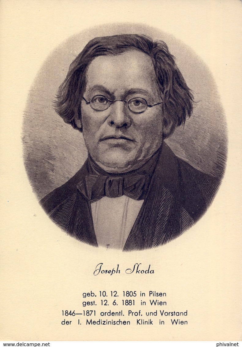 AUSTRIA  T.P. NO CIRCULADA ,  JOSEPH SKODA - MEDICINA CLÍNICA , MEDICINA , SALUD , HEALTH , SCIENCE - Santé