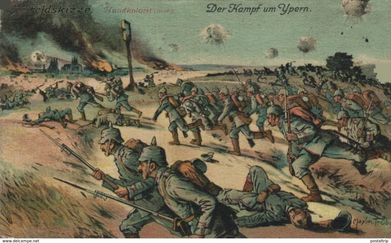 FELDPOST  DER KAMPF UM YPERN   1914/15 WWI WWICOLLECTION - Ieper