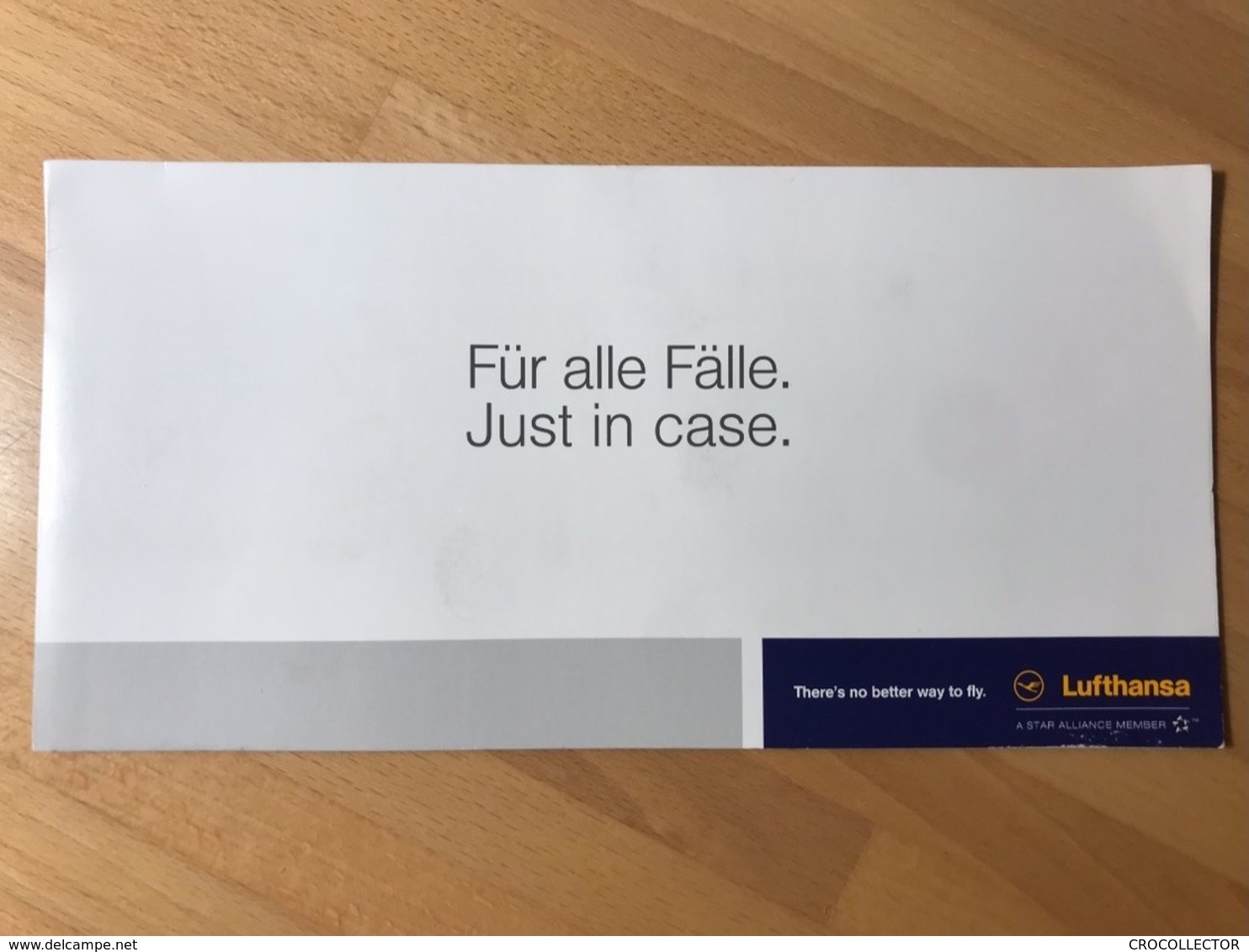 LUFTHANSA Fur All Falle Just In Case Leaflet - Manuels