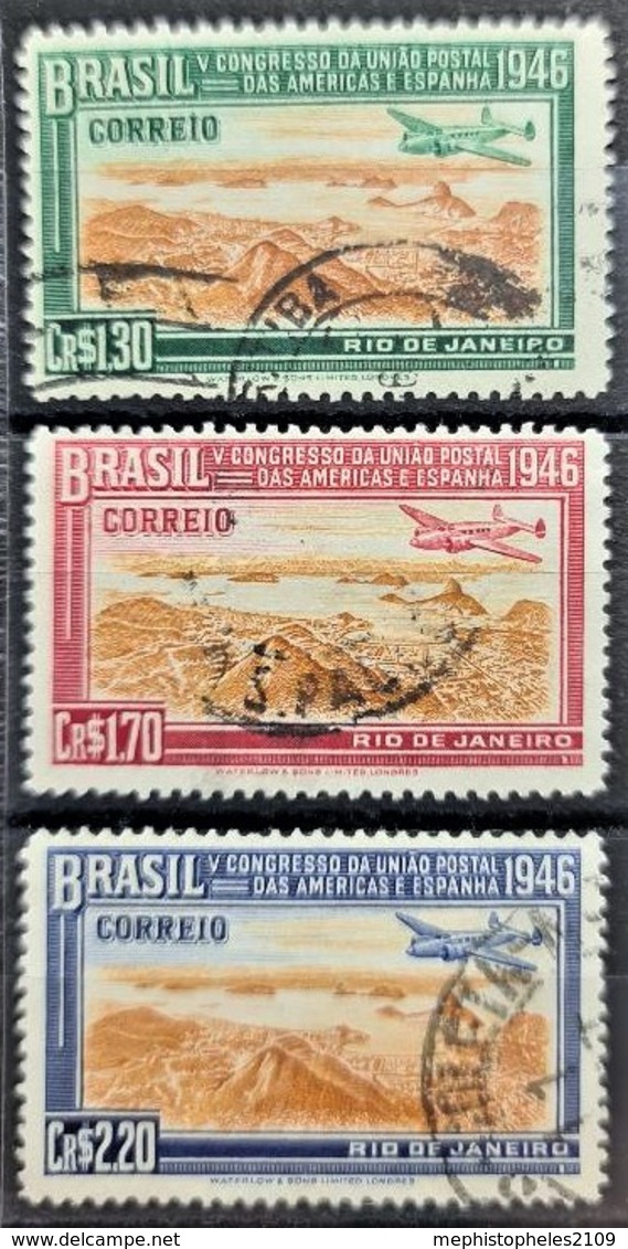 BRASIL 1946 - MLH - Sc# 647, 648, 649 - Unused Stamps