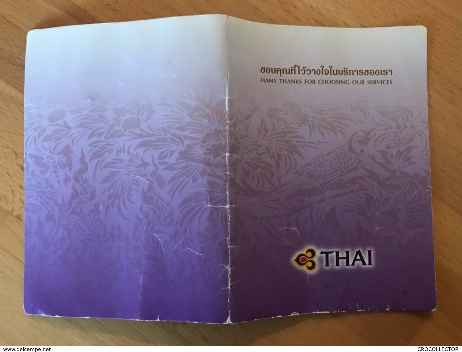 THAI AIRWAYS THAI's Domestic Network / List Of Amenity Kit Items - Manuels