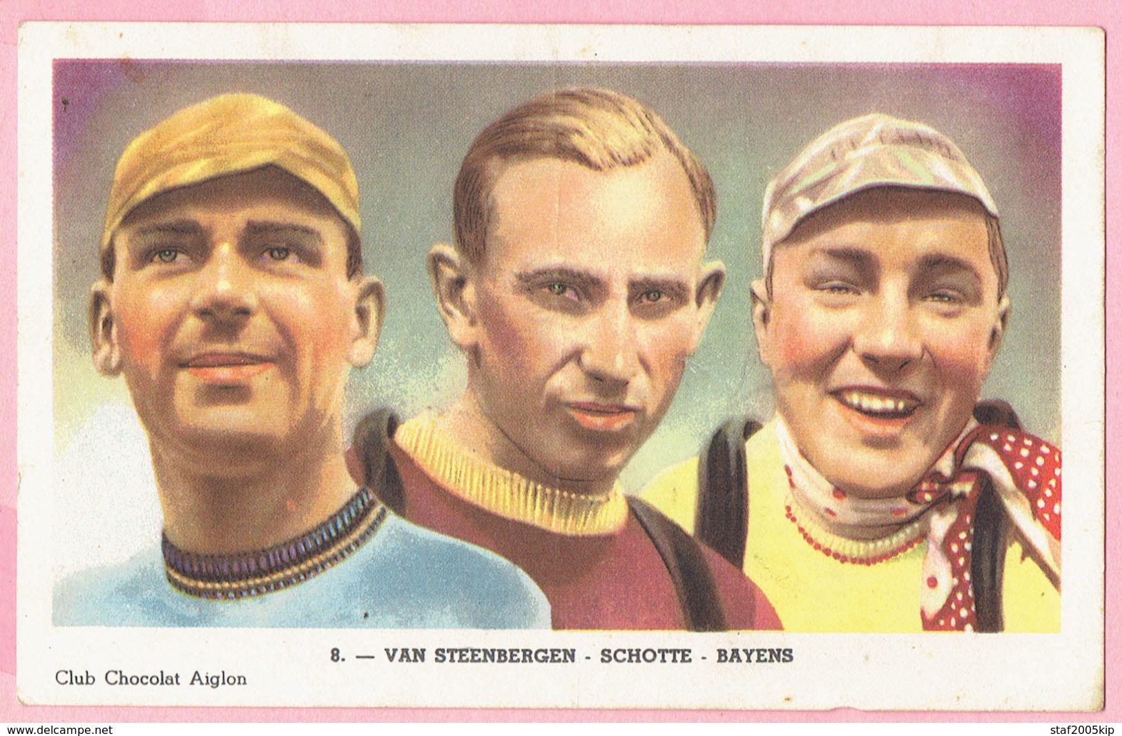 CHOCOLAT L'AIGLON - VAN STEENBERGEN - SCHOTTE - BAYENS - Wielrenners - Aiglon