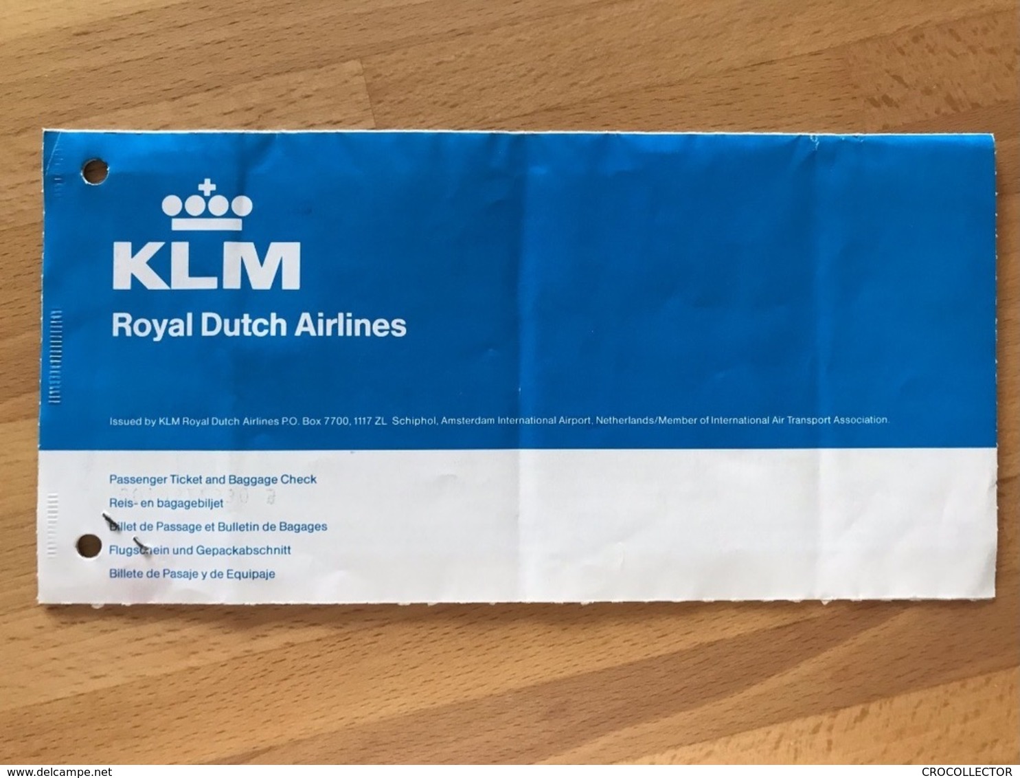 KLM C TICKET 05SEP93 Amsterdam Munich Trieste - Tickets