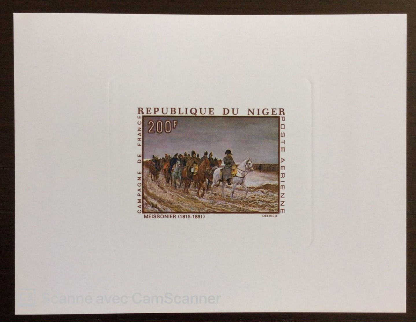 Niger - Epreuve De Luxe -poste Aérienne N 103 - Napoléon 1er - Campaggne De France - Meissonier 1815 - 1891 - Niger (1960-...)