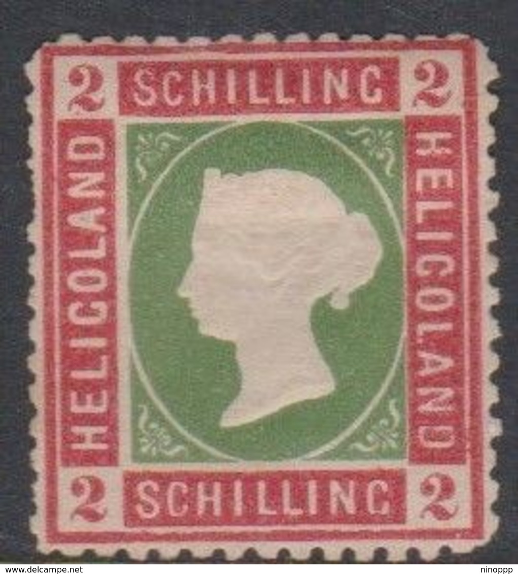 Heligoland Scott 3 1857-68 Two Shillings, Mint Hinged - Heligoland (1867-1890)