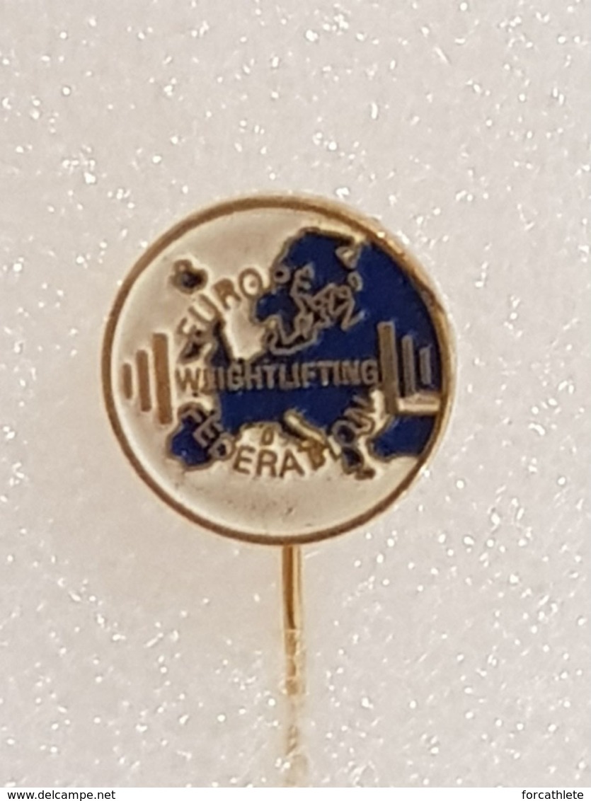 Epinglette Fédération Européenne D'haltérophilie - Pin Label European Weightlifting Federation - Gewichtheben - Haltérophilie