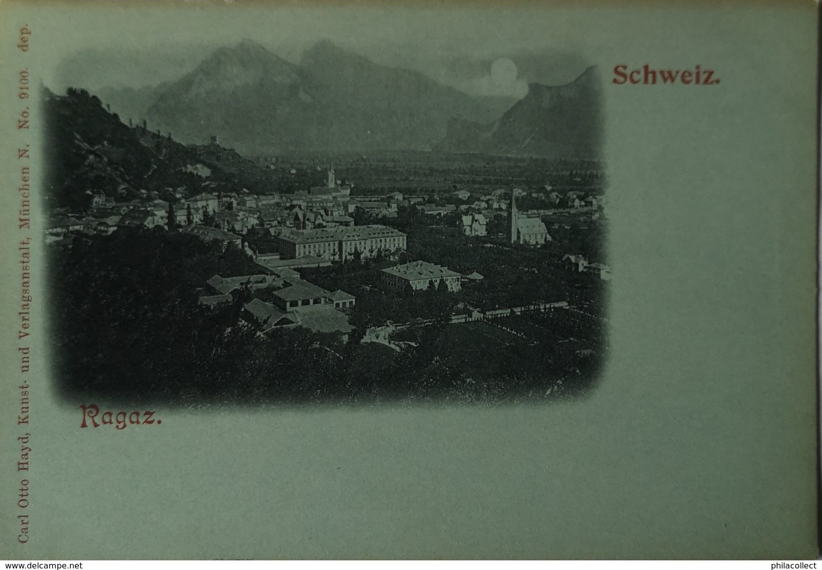 Suisse (SG) Ragaz (Mondschein Karte) Ca 1900 - Sonstige & Ohne Zuordnung