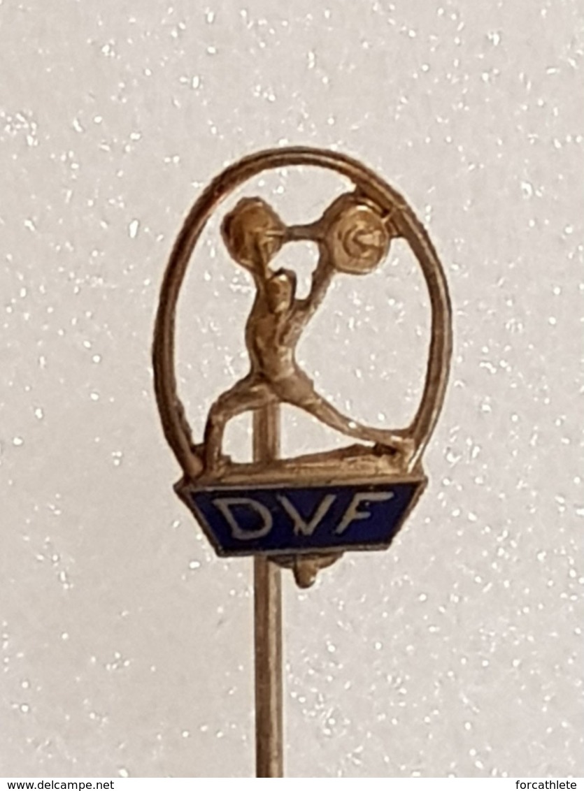 Epinglette Fédération Danoise D'haltérophilie - Pin Label Danish Weightlifting Federation - Gewichtheben - Halterofilia