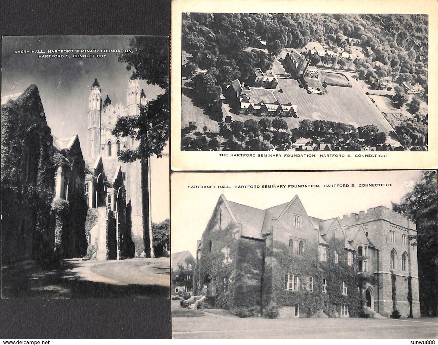 The Hartford Seminary Foundation - Lot Of 3 Postcards (+ Stamps...) - Hartford