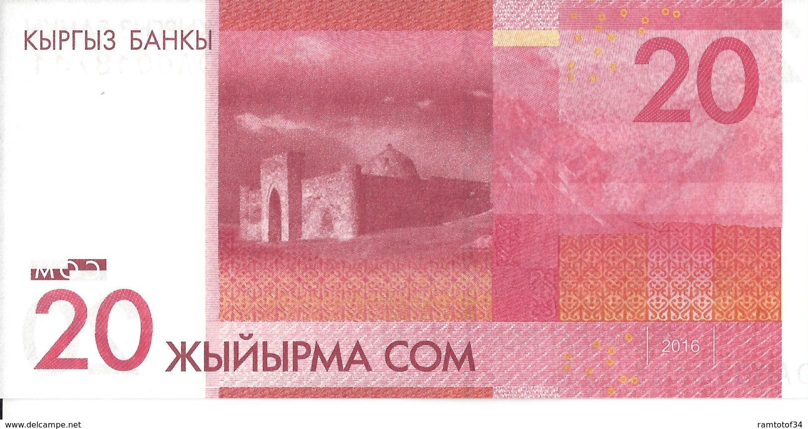 KIRGHIZISTAN - 20 Som 2018 - UNC - Kirghizistan