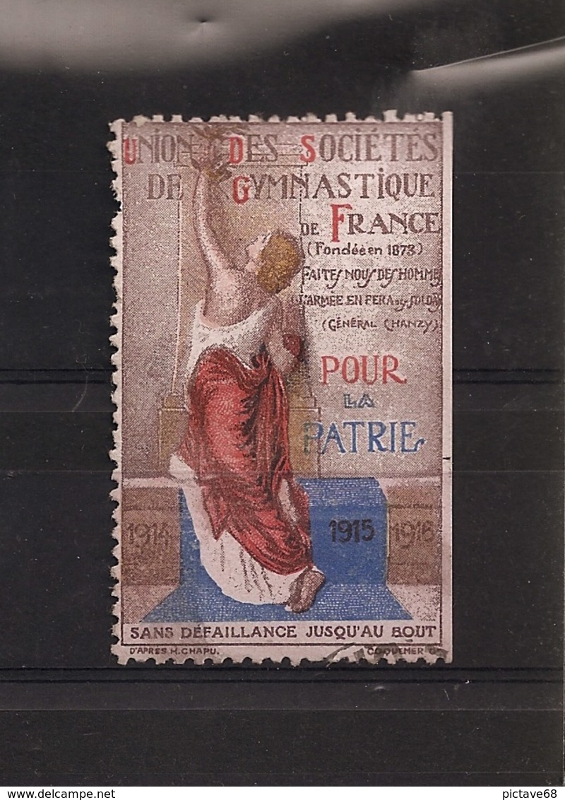 VIGNETTE DE L'UNION DES SOCIETES DE GYMNASTIQUE DE FRANCE - Sports