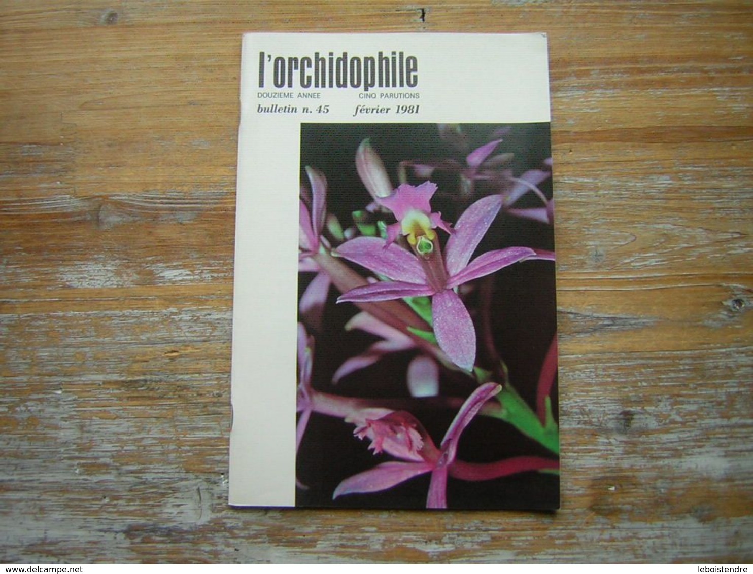 L'ORCHIDOPHILE Douzieme Année BULLETIN N° 44 FEVRIER 1981 - Jardinage